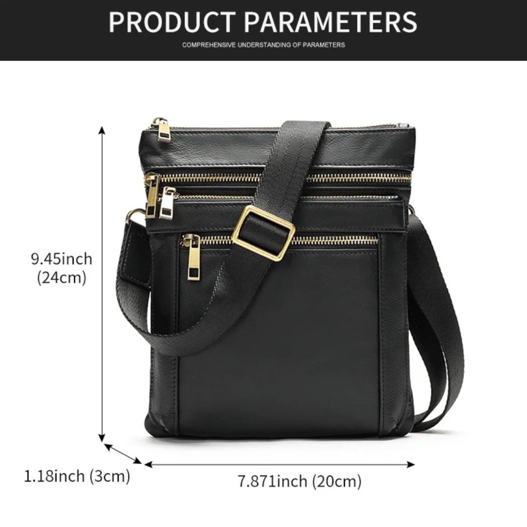 Чоловіча сумка через плече Lorian з натуральної шкіри на одне основне відділення Чорний (LR 256164-black) - фото 9 Чоловіча сумка через плече Lorian з натуральної шкіри на одне основне відділення Чорний (LR 256164-black) - фото 9