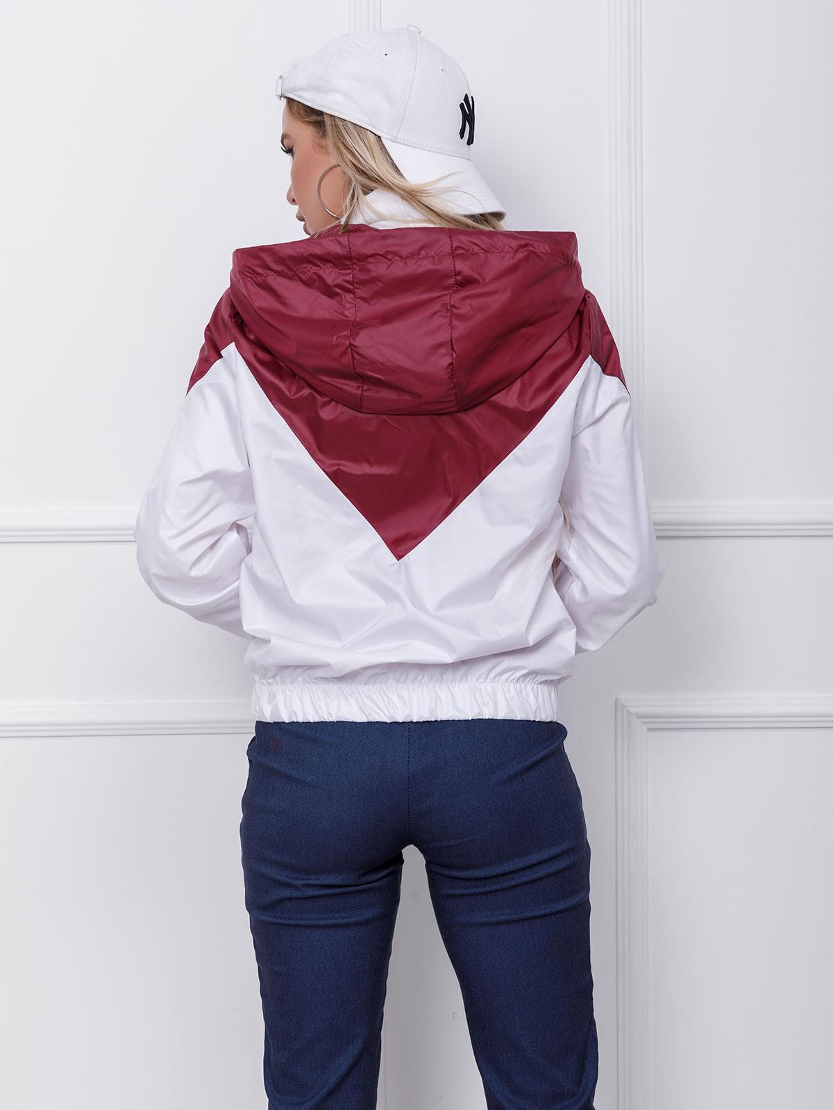 Куртка ISSA PLUS L Белый/Бордовый (SA-122) - фото 3