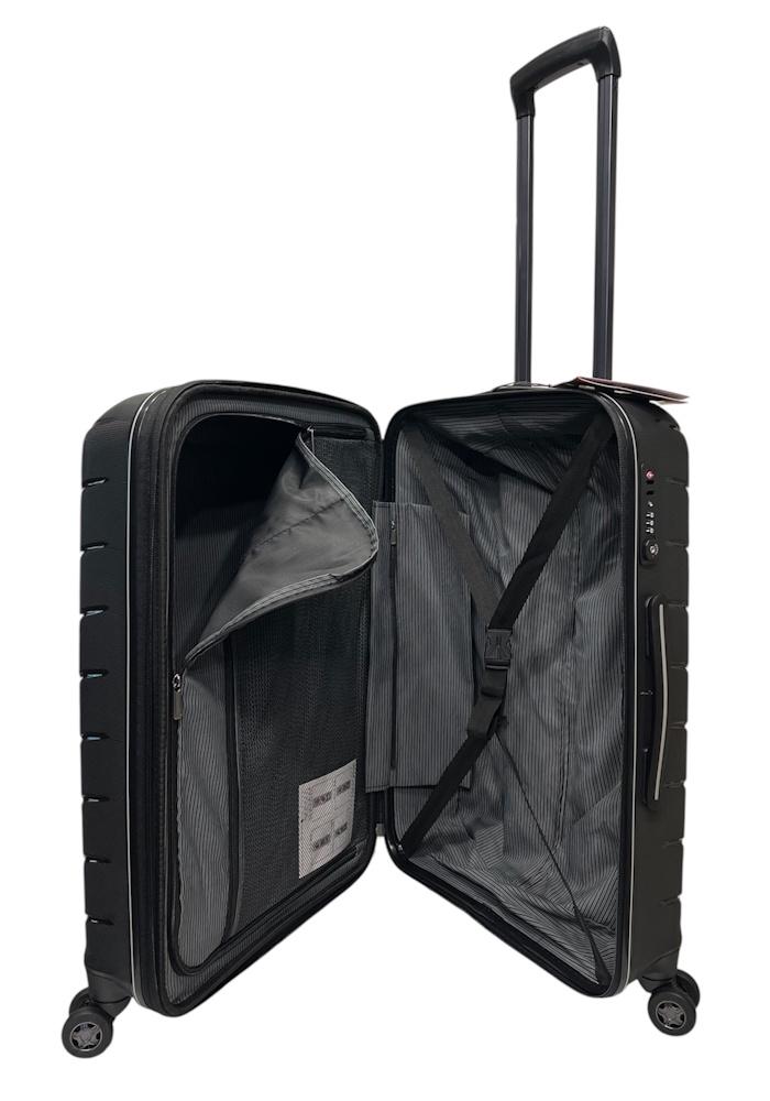Валіза маленька поліпропілен Snowball 61303 57х38х21 см 36 л S Чорний - фото 3