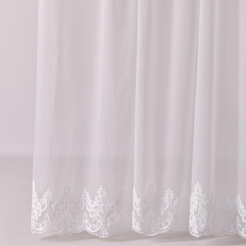 Тканина тюль бамбук з вишивкою Венеція V-02 ecru 58 гр/м2 315 см (26592)