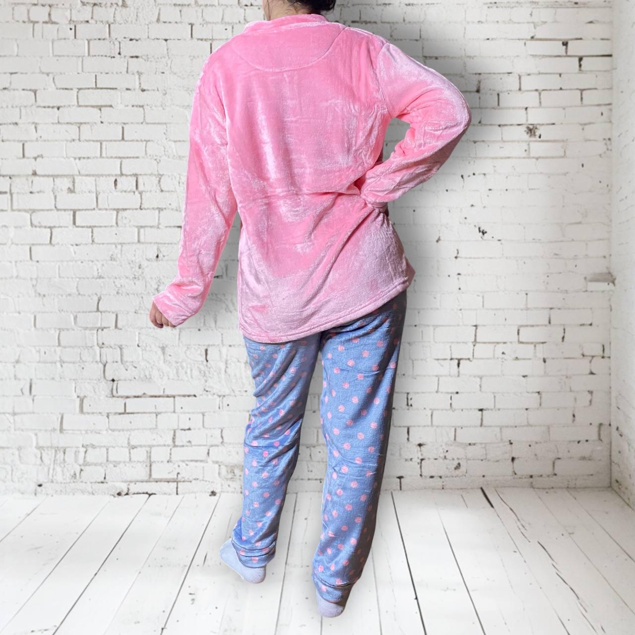 Пижама женская плюшевая Rabbit с ушами теплая L (X12595) - фото 3 Пижама женская плюшевая Rabbit с ушами теплая L (X12595) - фото 3