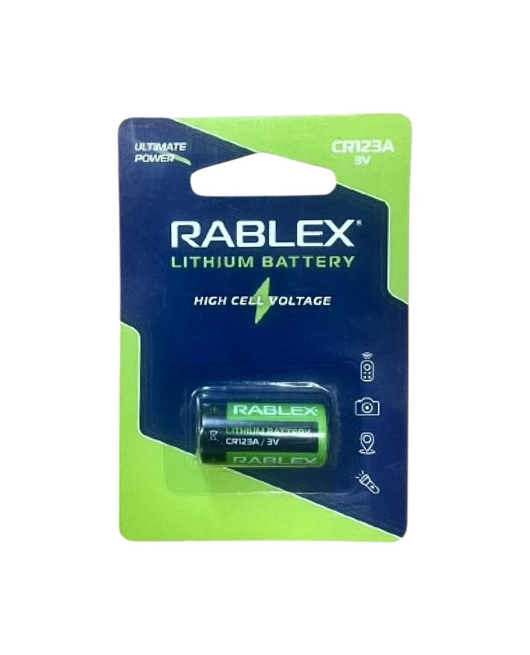 Батарейка Rablex CR 123A 1500 mAh 3V Lithium (2215)
