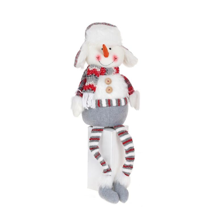 Мягкая игрушка новогодняя BonaDi Снеговик Серый (778-357)