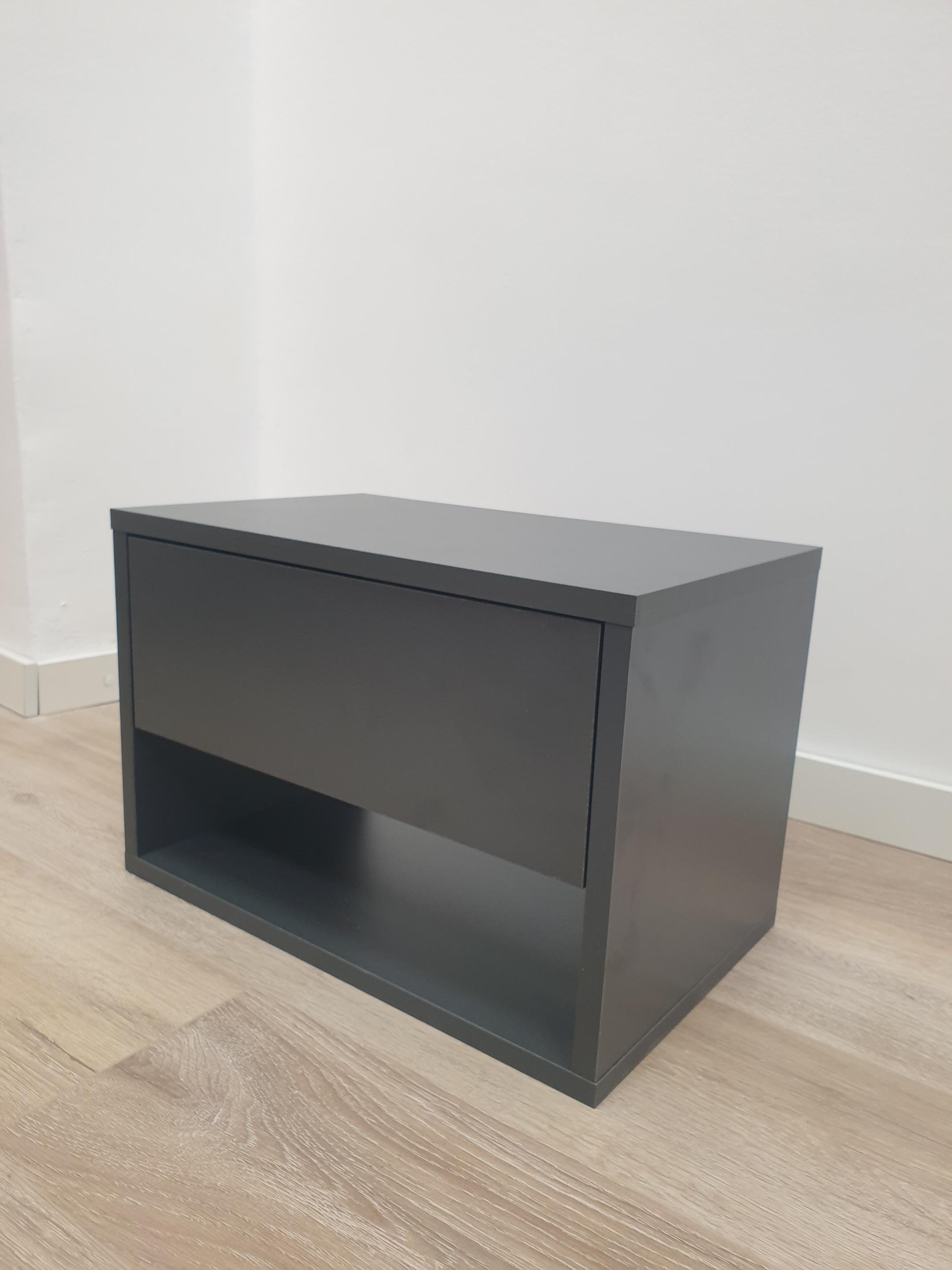 Тумба прикроватная подвесная Fly + 450х280х300 мм Антрацит - фото 2 Тумба прикроватная подвесная Fly + 450х280х300 мм Антрацит - фото 2