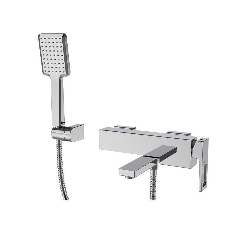 Смеситель KOER KB-41009-01 для ванны с коротким изливом Хром (KR3502)