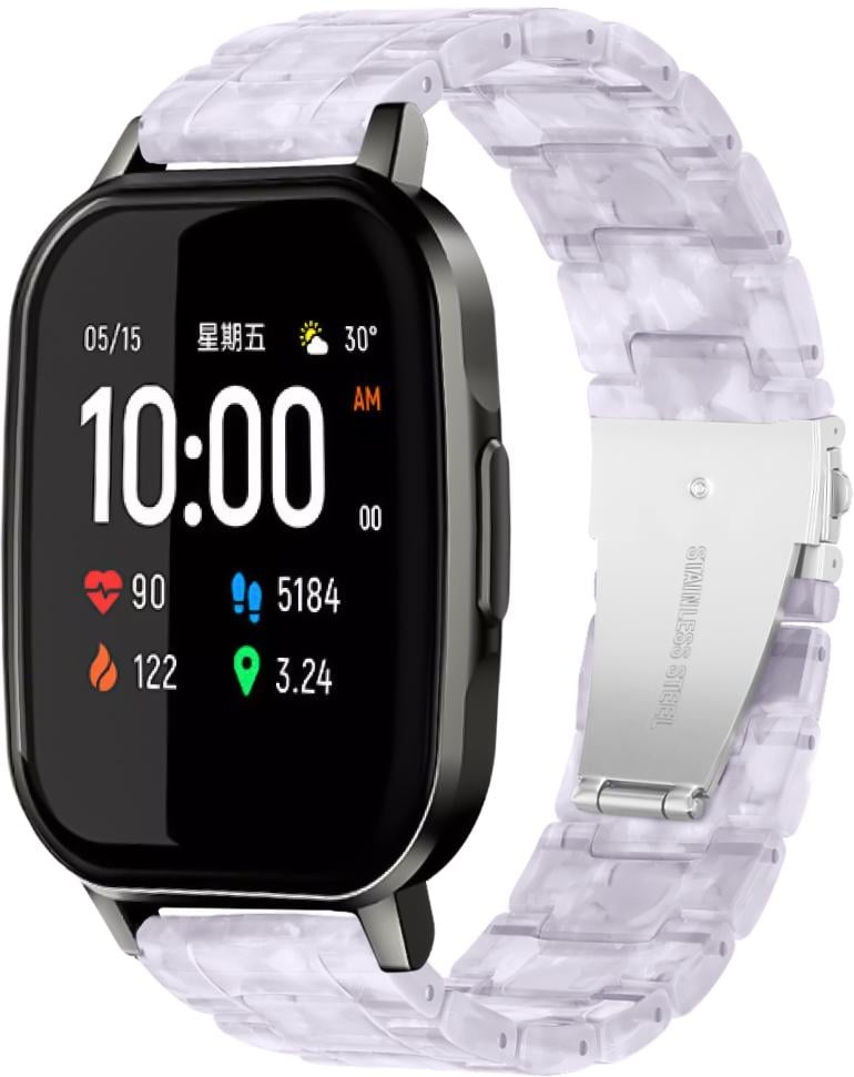Ремінець із Cмоли Resin для Haylou Smart Watch 2 (LS02) Pearl (28818-6C)
