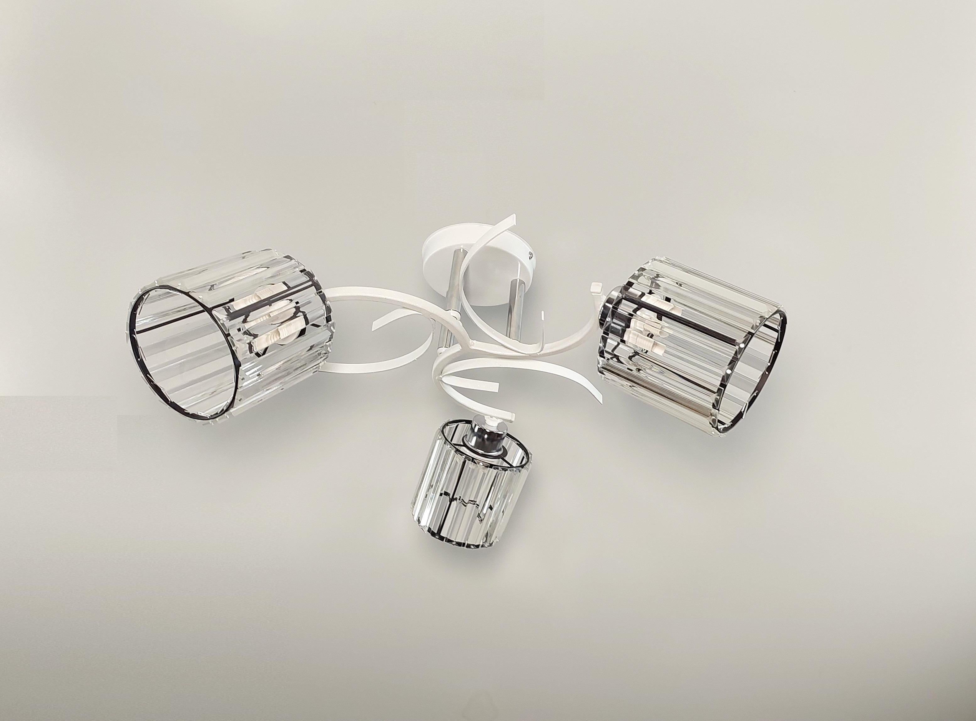 Потолочная люстра 3223/3 на 3 плафона металлическая Белый (20204265)