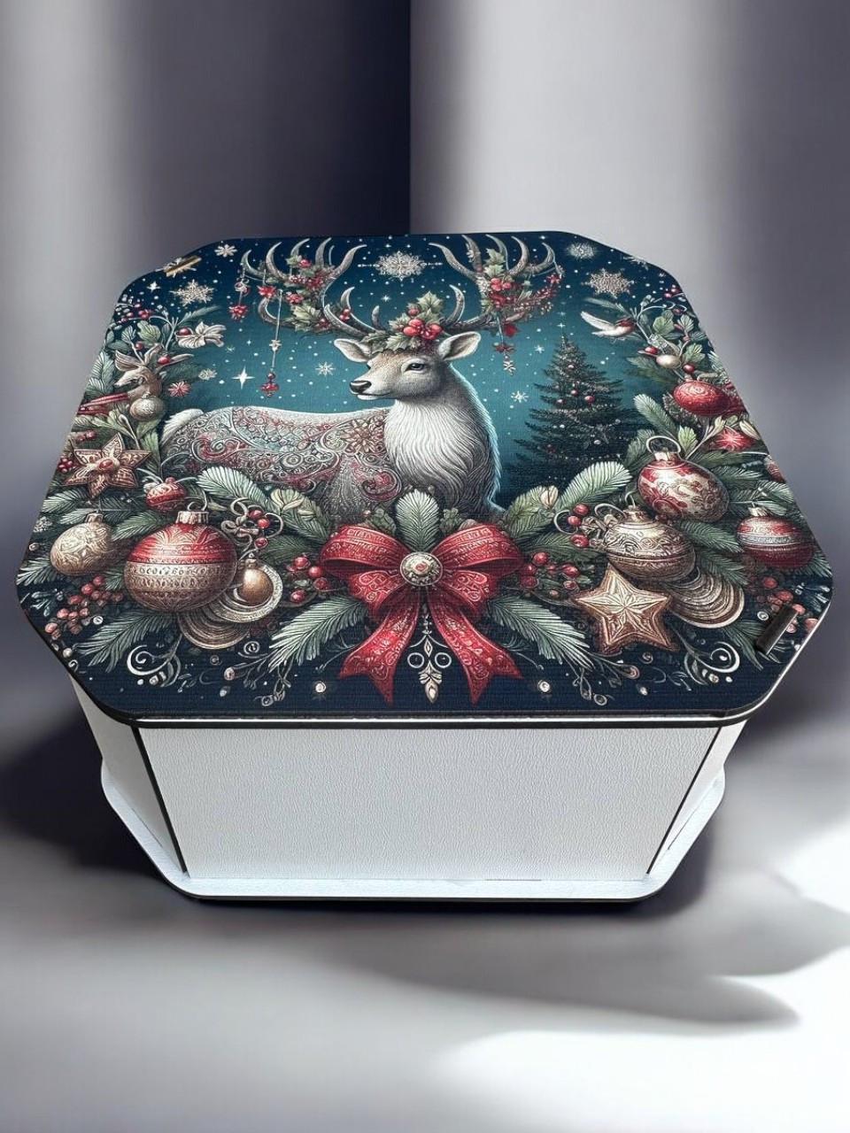 Подарочная коробка квадратная №6 ХДФ 29x29x10 см (2430503458)