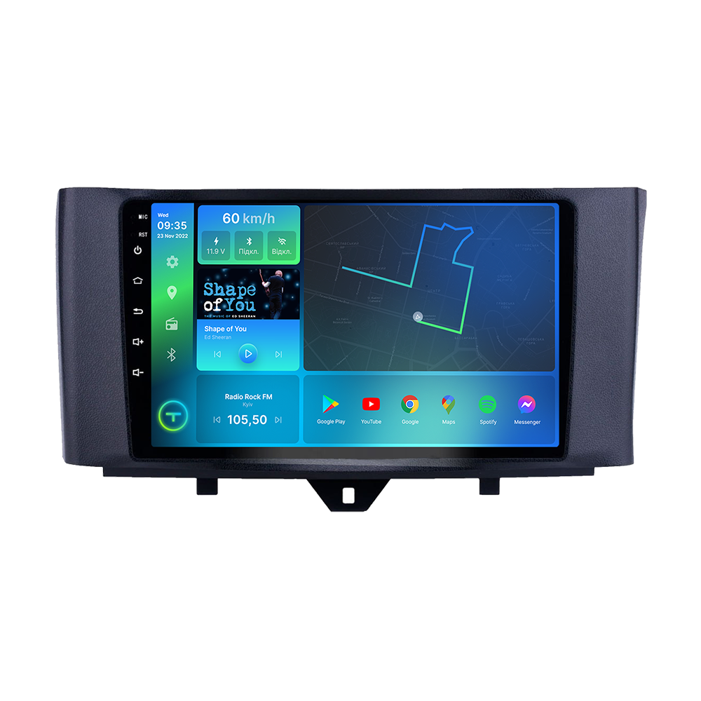 Автомагнітола штатна Torssen Smart ForTwo 11-17 FL9 4+64Gb 4G Carplay DSP (202306557)