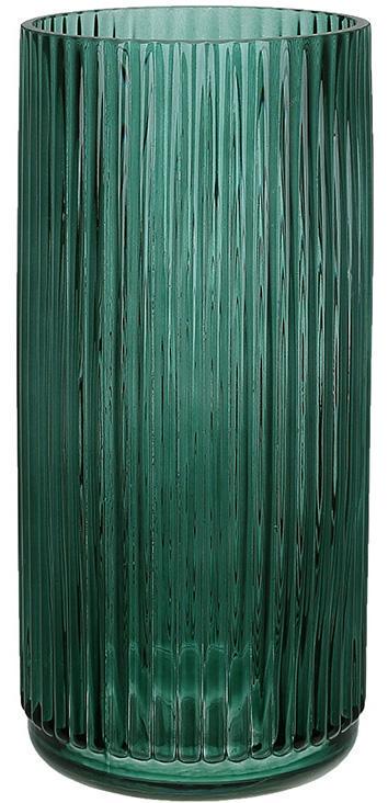 Ваза стеклянная Ancient Glass Emerald 12х25 см Изумрудный