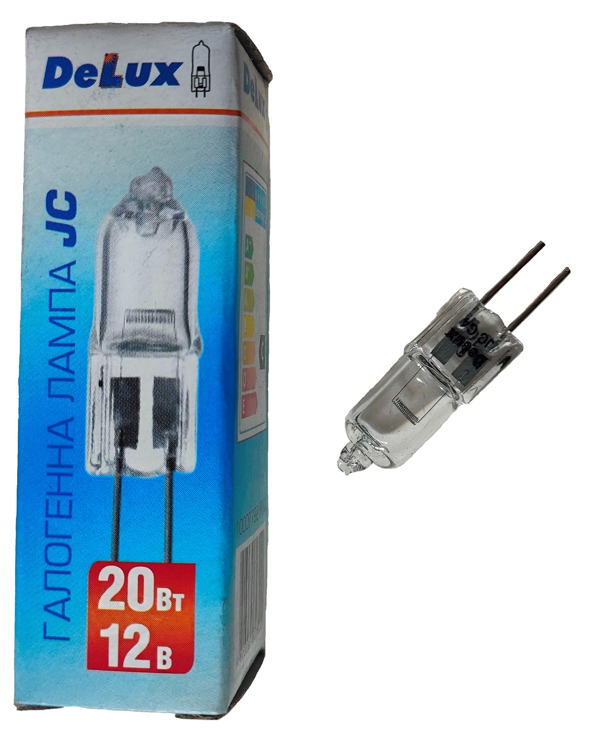 Лампа капсульная галогенная Delux JC 12V 20W G4 Лампа капсульная галогенная Delux JC 12V 20W G4