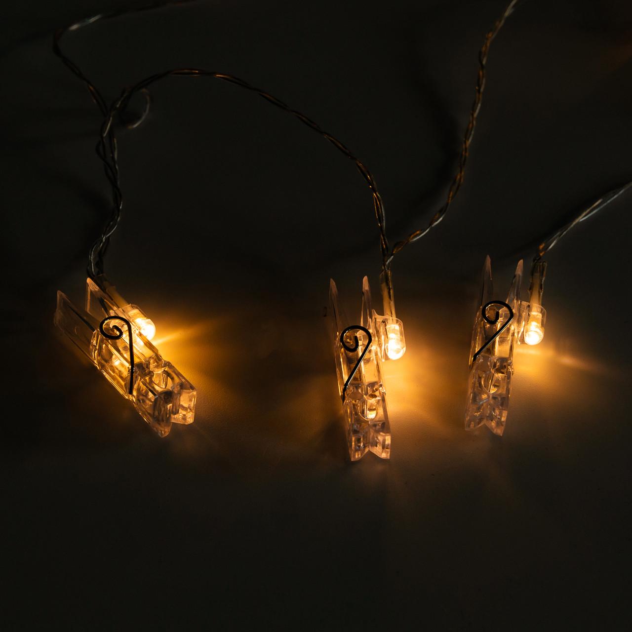 Гірлянда-нитка прищіпки 20 LED 5 м (A65) - фото 3