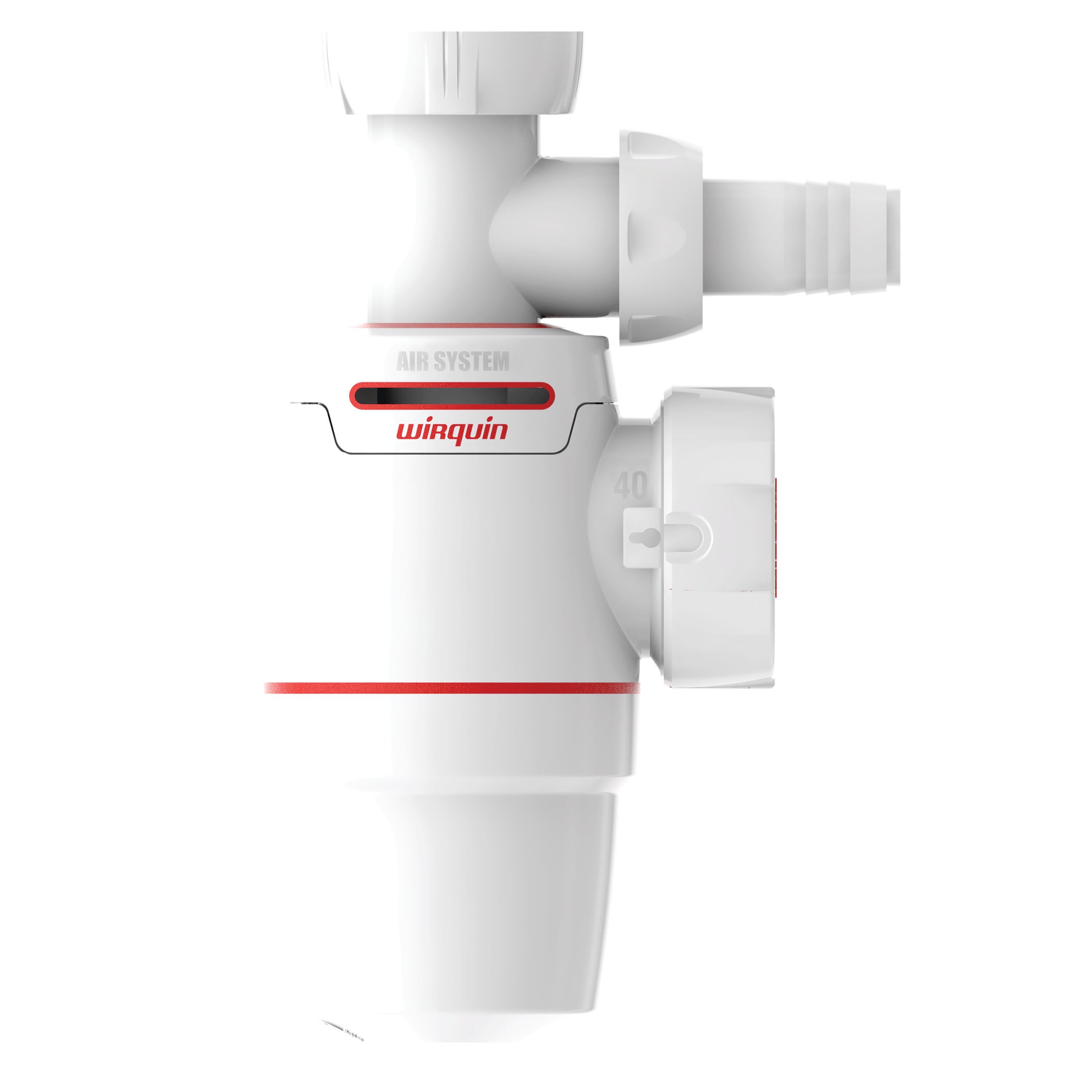 Сифон для кухонної мийки Wirquin Neo Air 1½"×Ø40 мм з підведенням (9542321)