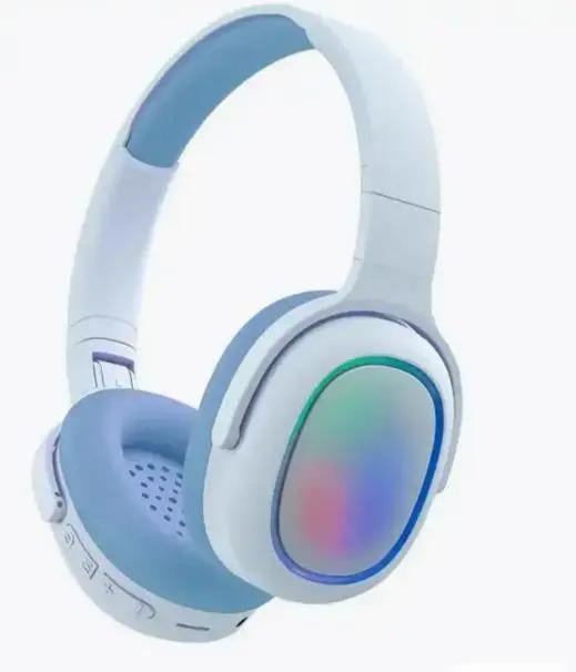 Наушники беспроводные с микрофоном FZB BS961 5.0 Bluetooth аккумуляторные с подсветкой 3,5 мм Белый (773635OP)