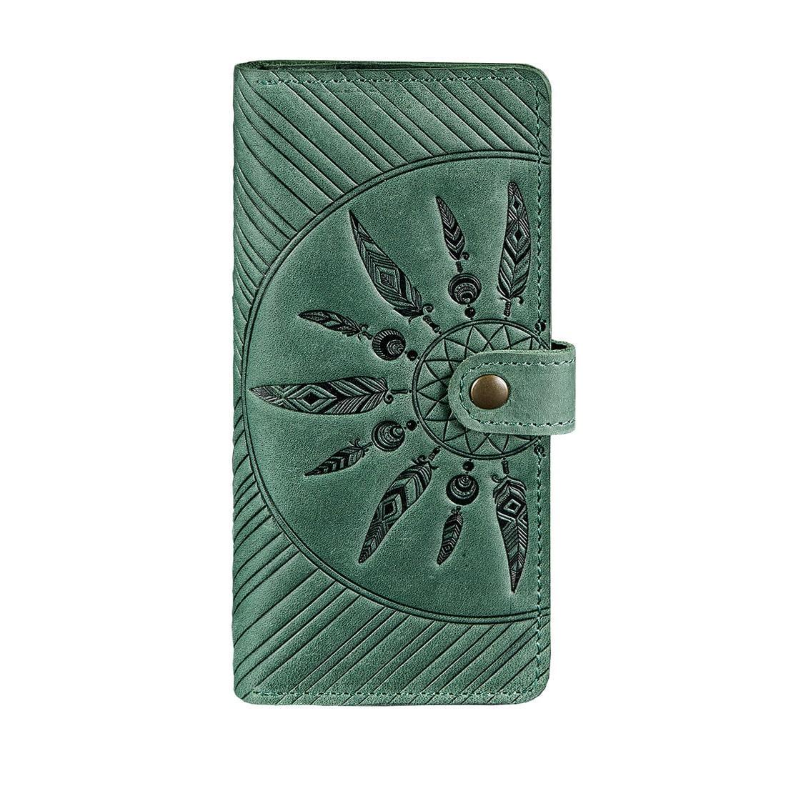 Портмоне шкіряне жіноче BlankNote 7.0 Інді Зелений (A-026483)