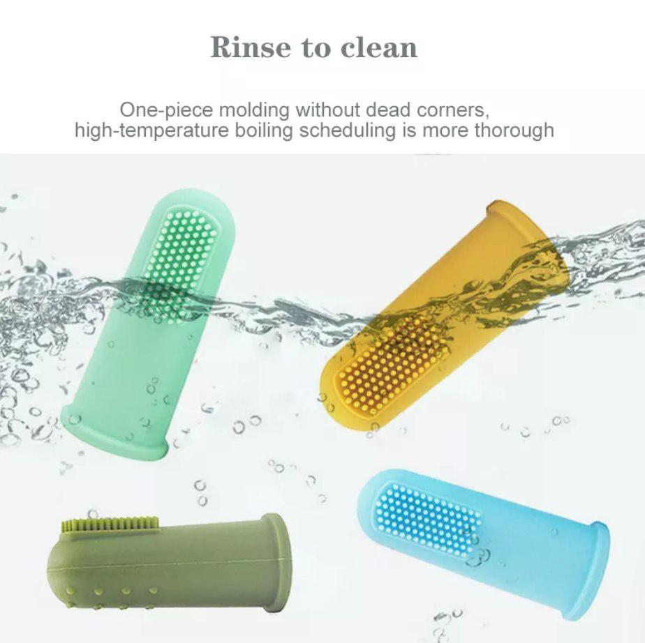 Зубна щітка силіконова Mommy Bag з масажем ясен Сірий (142687) - фото 14