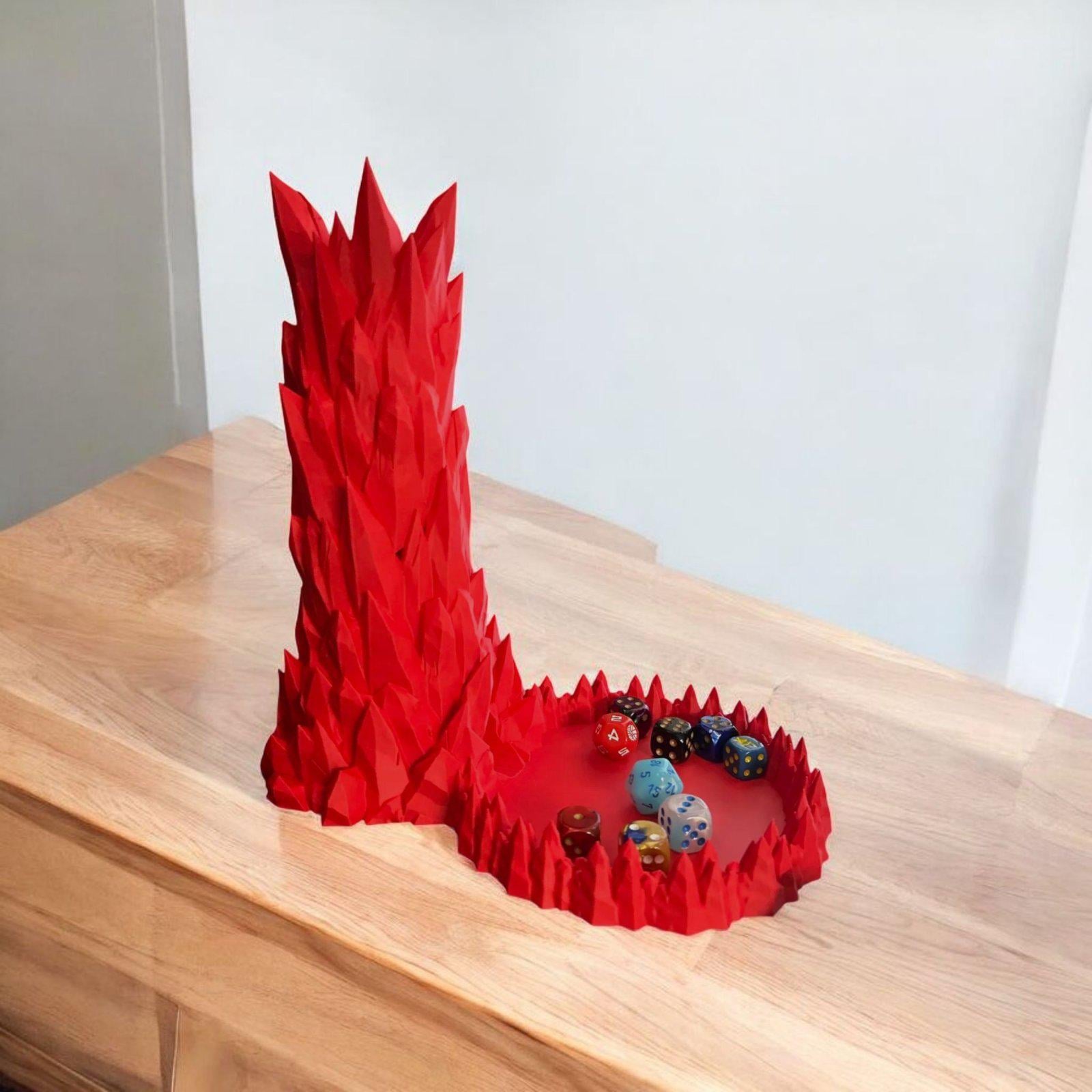 Башня для кубиков Кристаллическая Dice Tower Хрустальный Шпиль Красный (0697-1)