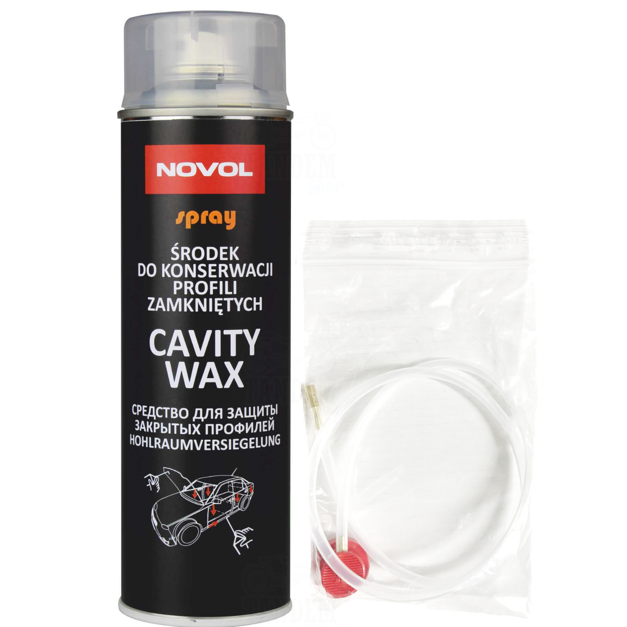 Средство для защиты закрытых профилей кузова Novol Spray Cavity Wax 500 мл - фото 1