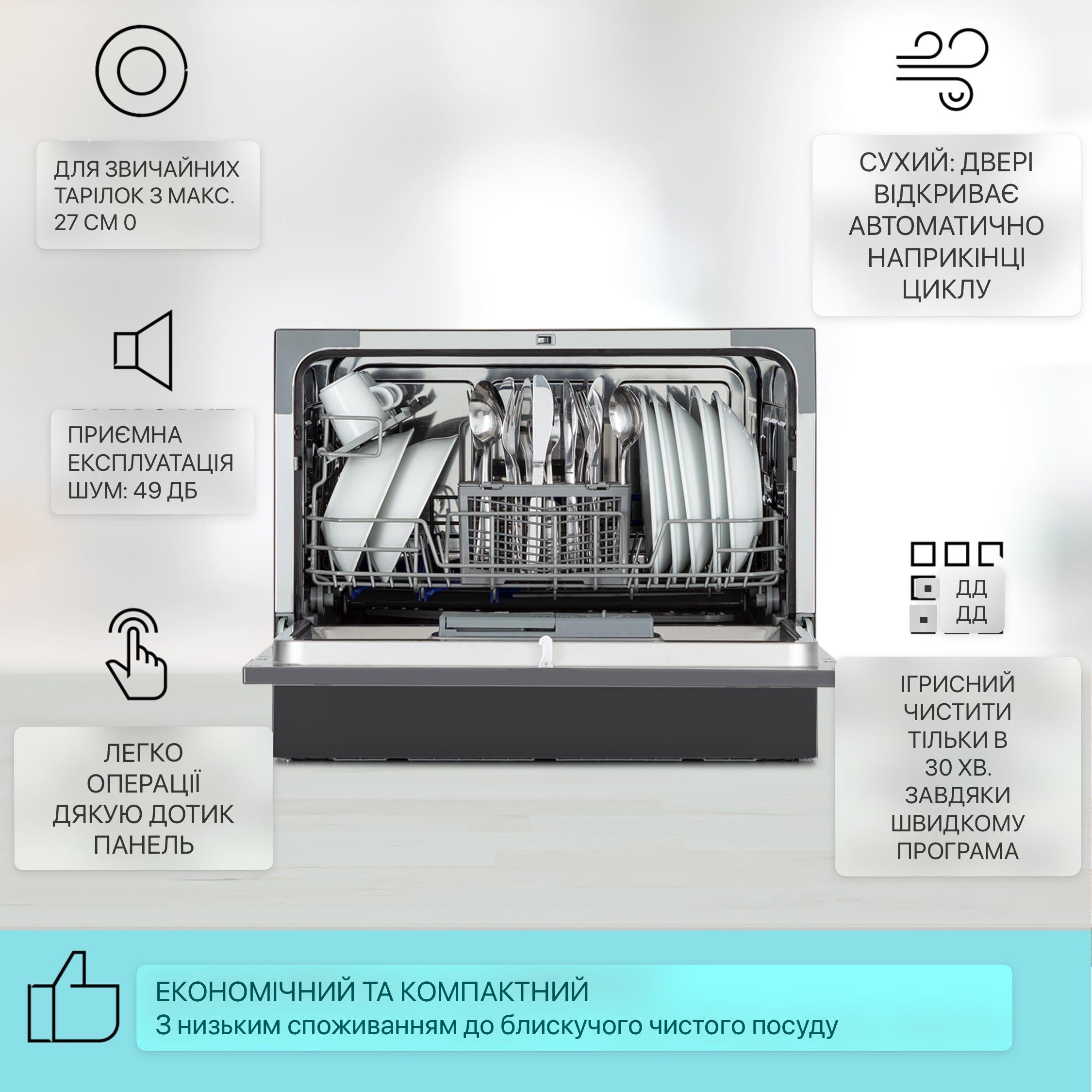 Посудомийка KLARSTEIN Amazonia 6 Антрацитовий (10041203) - фото 6 Посудомийка KLARSTEIN Amazonia 6 Антрацитовий (10041203) - фото 6