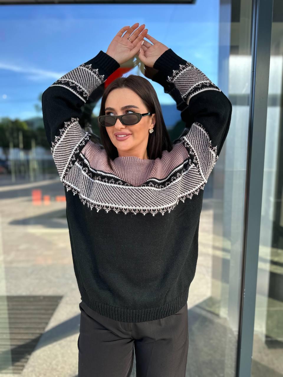 Женский свитер Миранда 44-56 мокко (2049-нс) - фото 5 Женский свитер Миранда 44-56 мокко (2049-нс) - фото 5