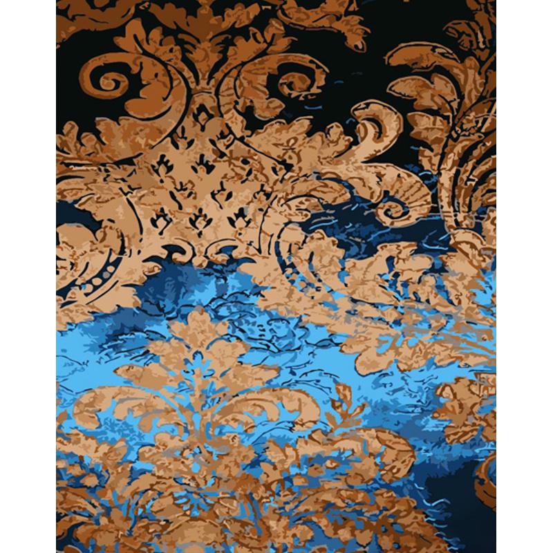 Картина по номерам Strateg Премиум Изящный узор с лаком с уровнем 40х50 см (GS1451)