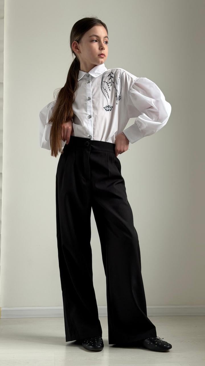 Брюки для девочки подростковые школьные IRmAS 1227 164 см Черный