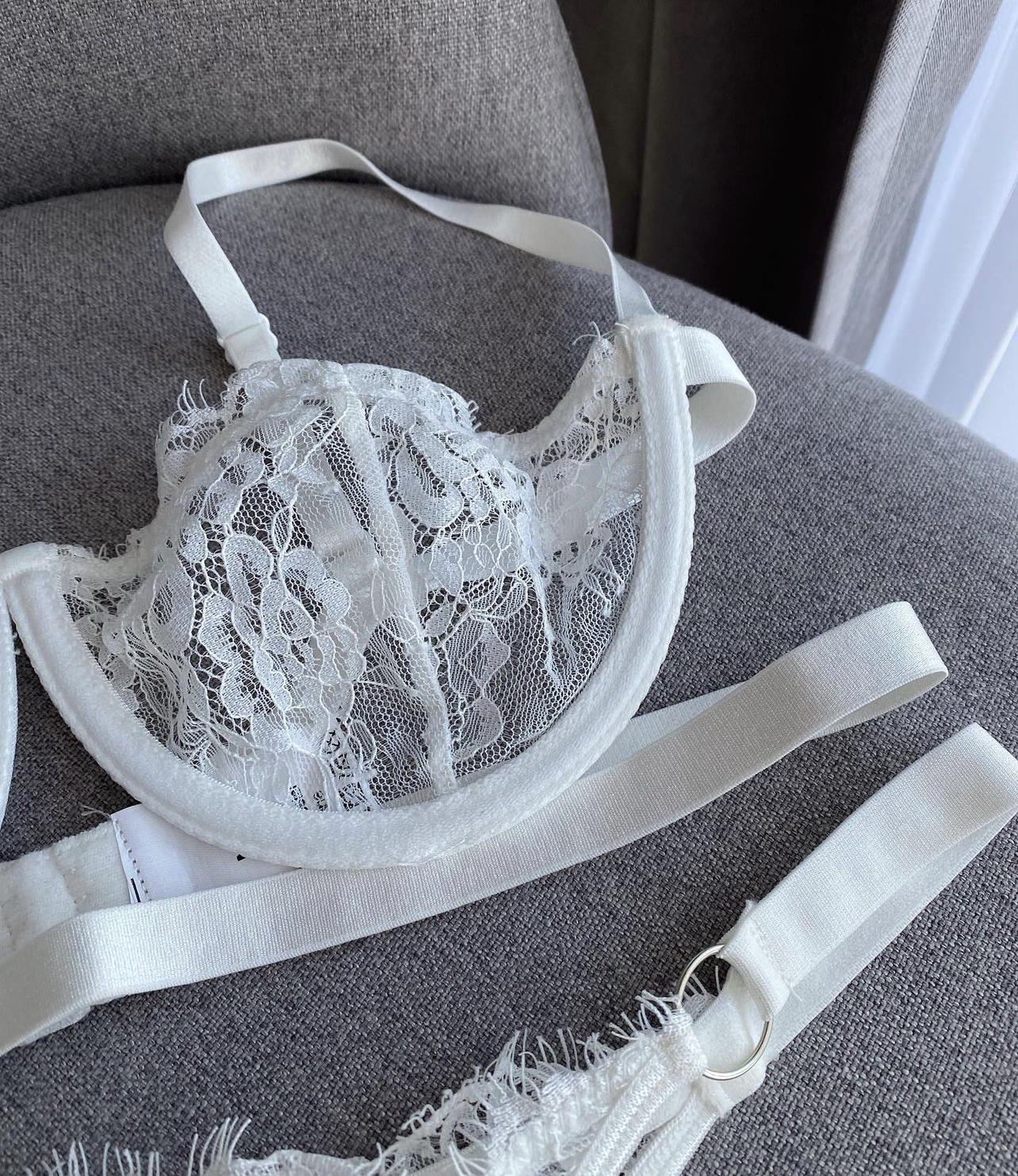 Комплект белья кружевной лиф балконет/трусики S Белый (0034S) - фото 12 Комплект белья кружевной лиф балконет/трусики S Белый (0034S) - фото 12