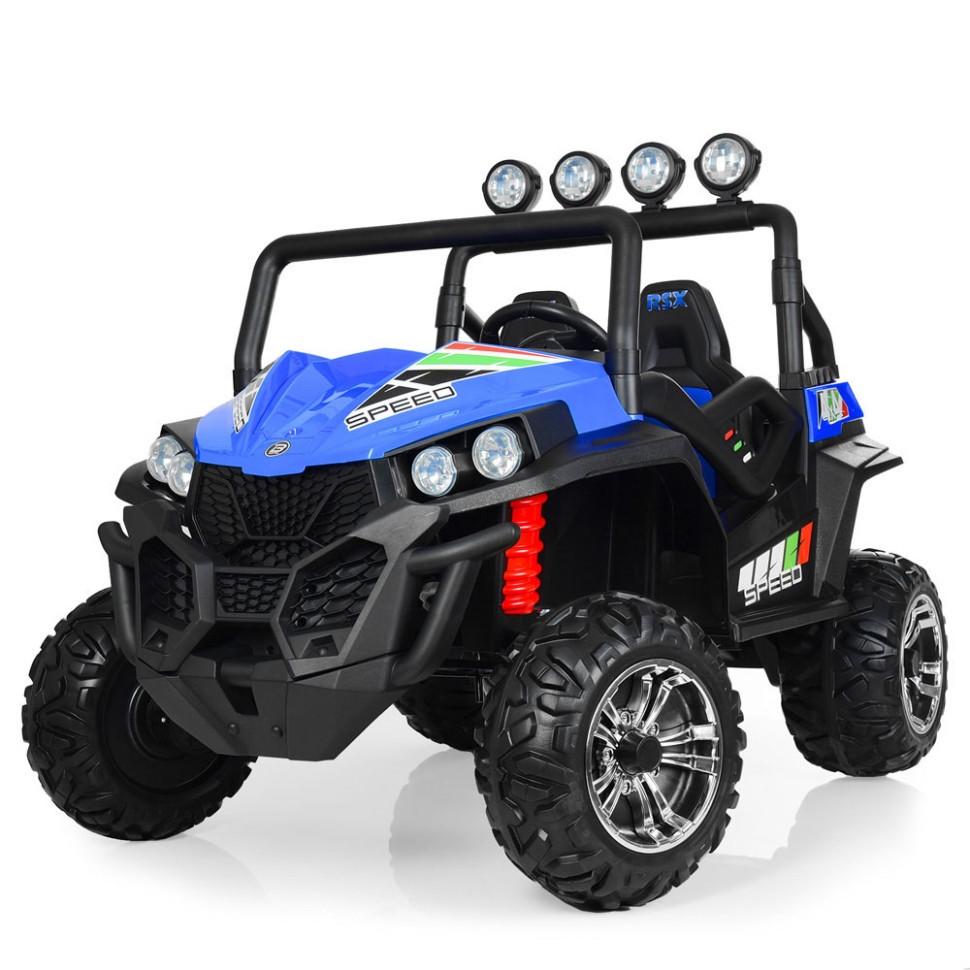 Детский электрический джип Bambi Racer 12V двухместный до 60 кг Синий (DE-169-E-1034)