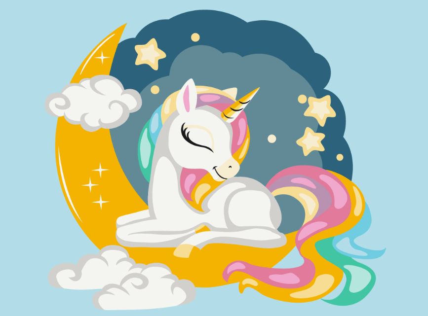 Картина по номерам BrushMe Радужный единорог 30х40 см (KBS0138)