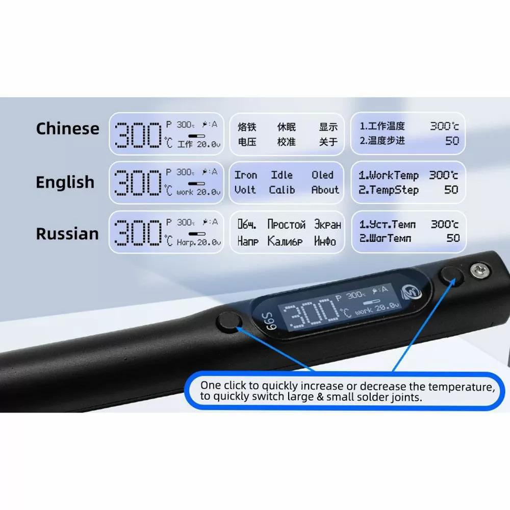 Паяльник з комплектом жал Sequre S99 з підтримкою PD QC DC PPS 21В 150 Вт (ART- 15229) - фото 6 Паяльник з комплектом жал Sequre S99 з підтримкою PD QC DC PPS 21В 150 Вт (ART- 15229) - фото 6