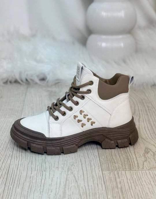 Ботинки женские Loretta N033-1 на меху р. 41 Бежевый (29889316) - фото 3 Ботинки женские Loretta N033-1 на меху р. 41 Бежевый (29889316) - фото 3