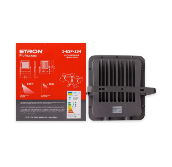 Прожектор світлодіодний ETRON Professional 100W IP65 5000K 1-ESP-234 (25409074) - фото 2 Прожектор світлодіодний ETRON Professional 100W IP65 5000K 1-ESP-234 (25409074) - фото 2