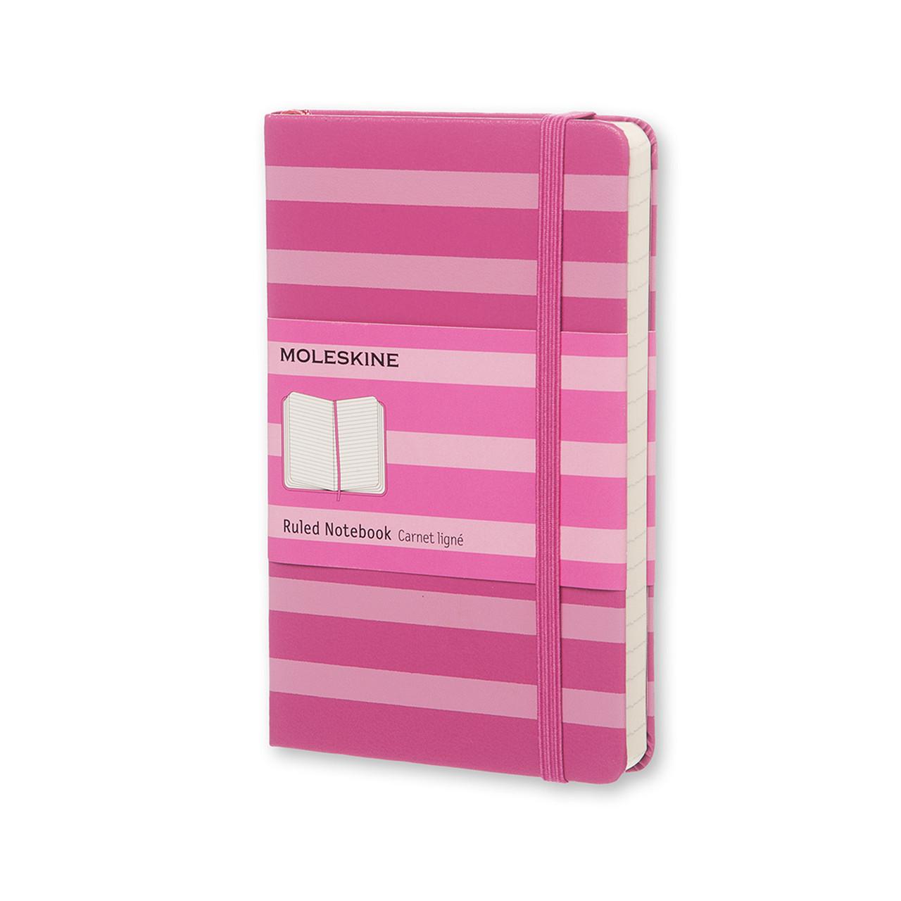 Блокнот Moleskine Limited Stripes карманный в линейку 9х14 см Розовый