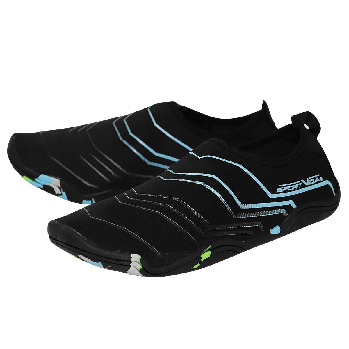 Аквашузы для пляжа и кораллов SportVida SV-GY0005-R37 Size 37 Black/Blue - фото 4