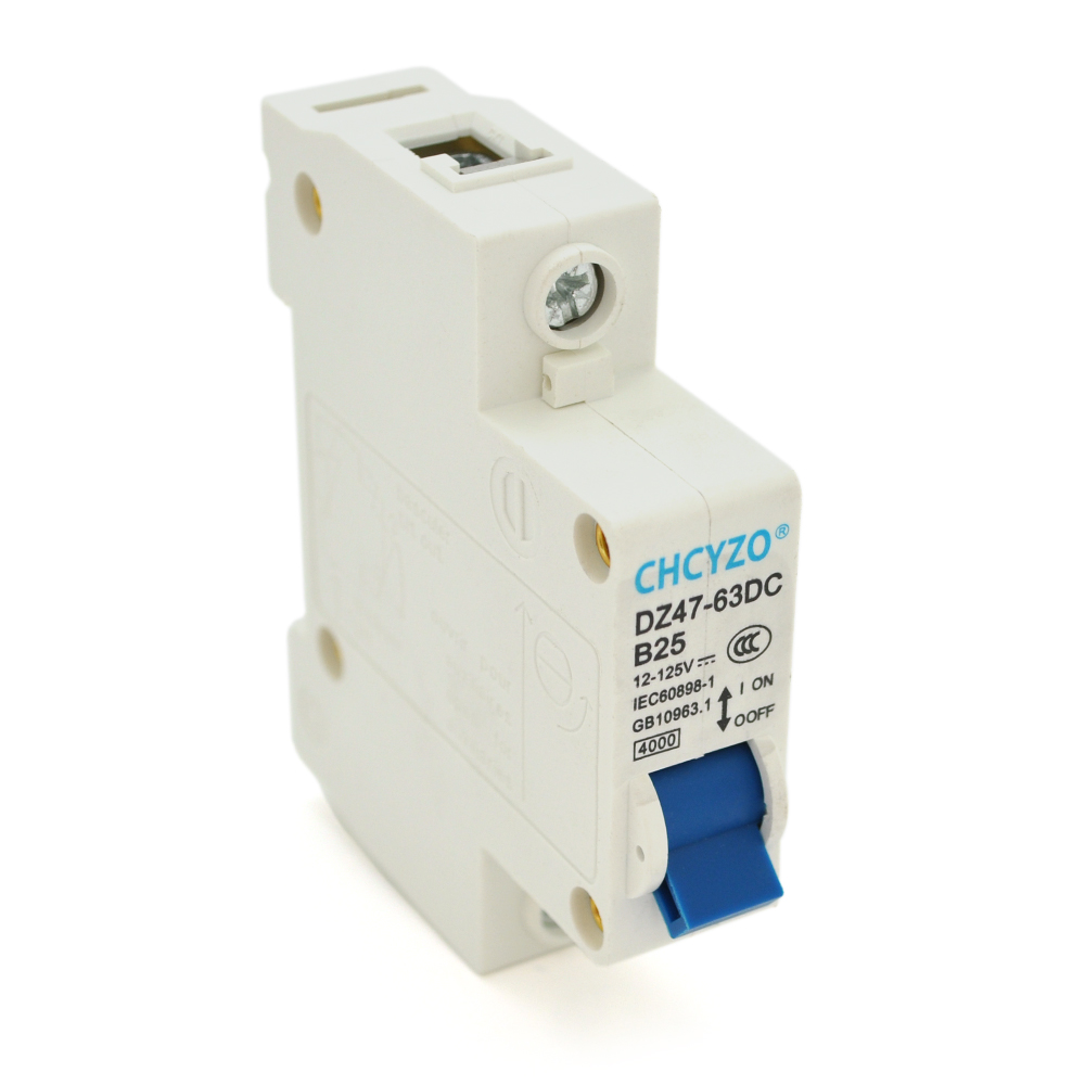 Автоматический выключатель CHCYZO DZ47-63DC-B25 1P 25A 12-125V (YUT_V111267) Автоматический выключатель CHCYZO DZ47-63DC-B25 1P 25A 12-125V (YUT_V111267)
