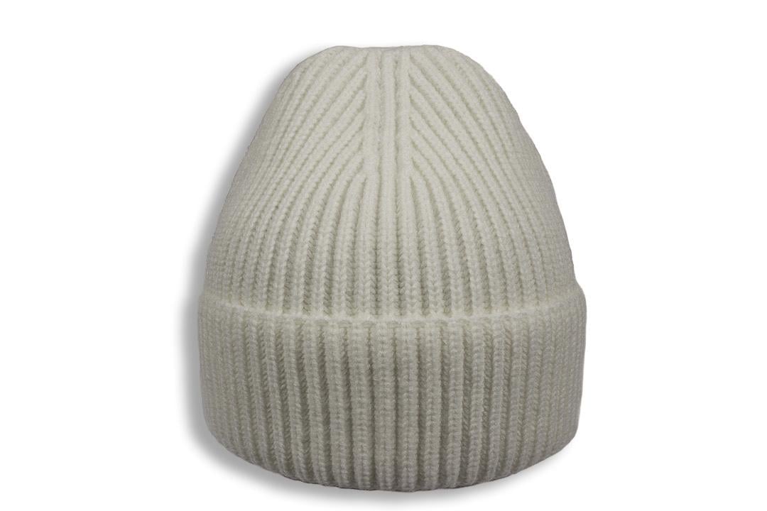 Шапка молодежная Apex Айрис с отворотом кашемировая без подкладки one size Белый (282106) - фото 1