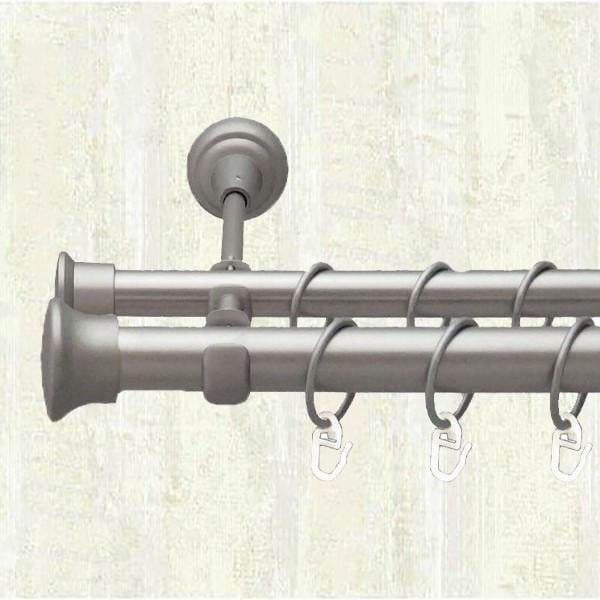 Карниз для штор Orvit Дуо двухрядный 25/19 мм открытый 300 см Сатин (000-6459) Карниз для штор Orvit Дуо двухрядный 25/19 мм открытый 300 см Сатин (000-6459)