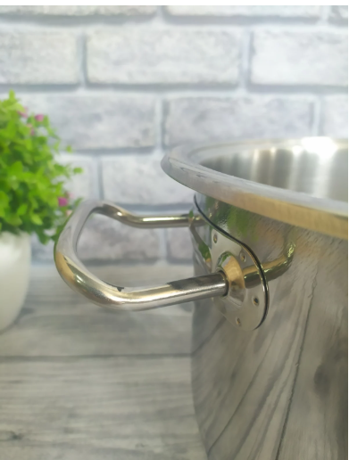 Каструля OMS Kinox з нержавіючої сталі з кришкою для газу і індукцїї 26х16 см 8 л (30286085) - фото 5 Каструля OMS Kinox з нержавіючої сталі з кришкою для газу і індукцїї 26х16 см 8 л (30286085) - фото 5