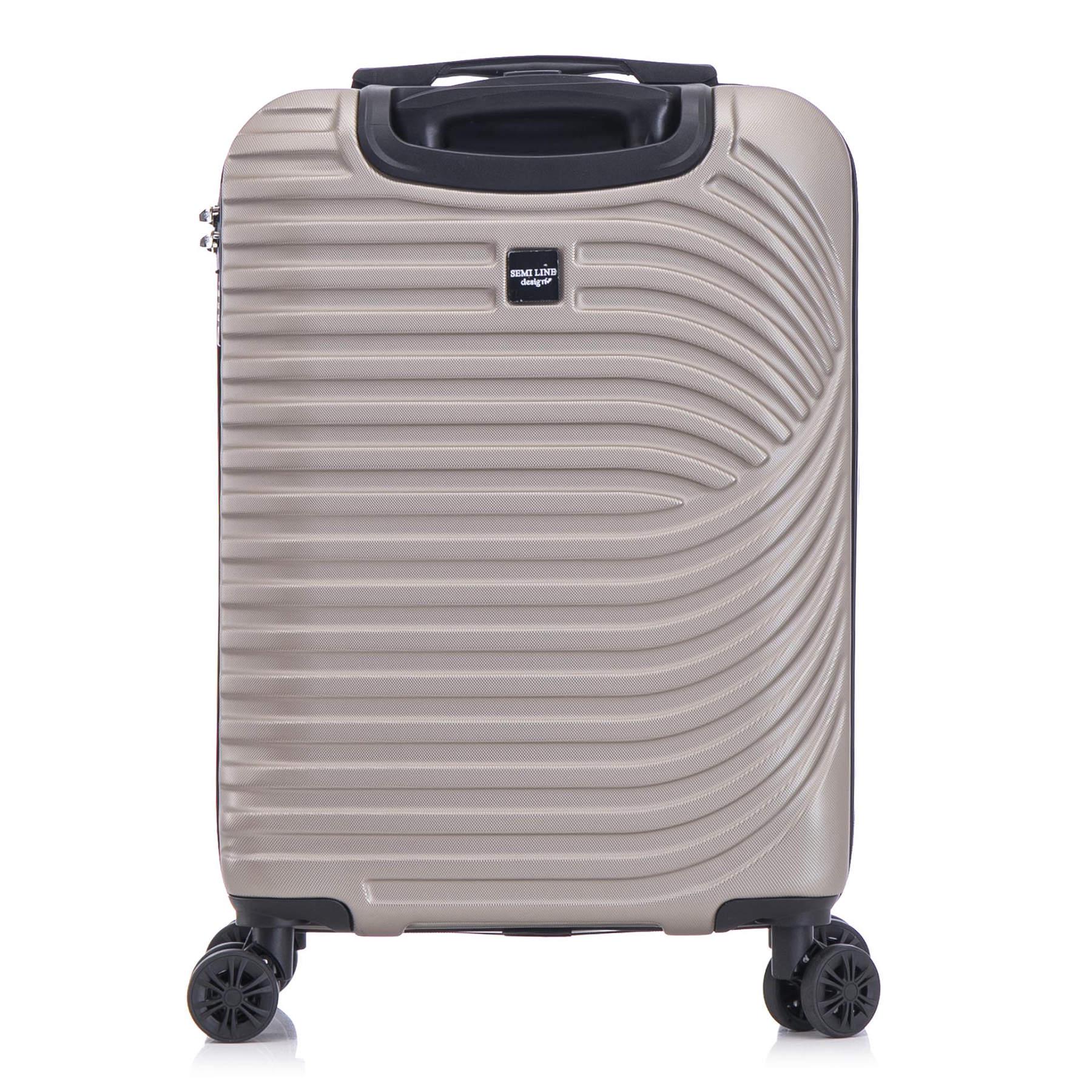 Чемодан малый ручная кладь SEMI LINE 20" ABS-пластик S Шампань (T5864-1) - фото 4