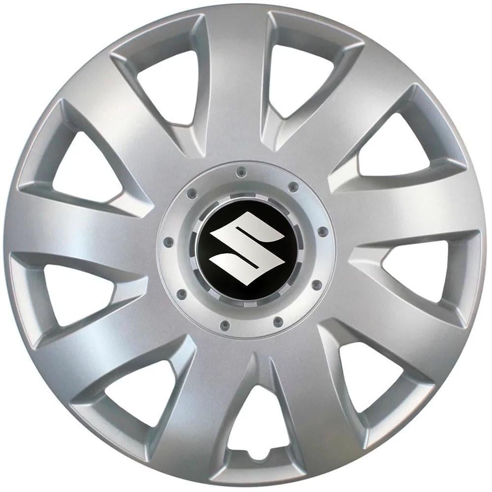 Колпаки SJS 311 с логотипом Suzuki R15 4 шт. Серебристый (2654558027)