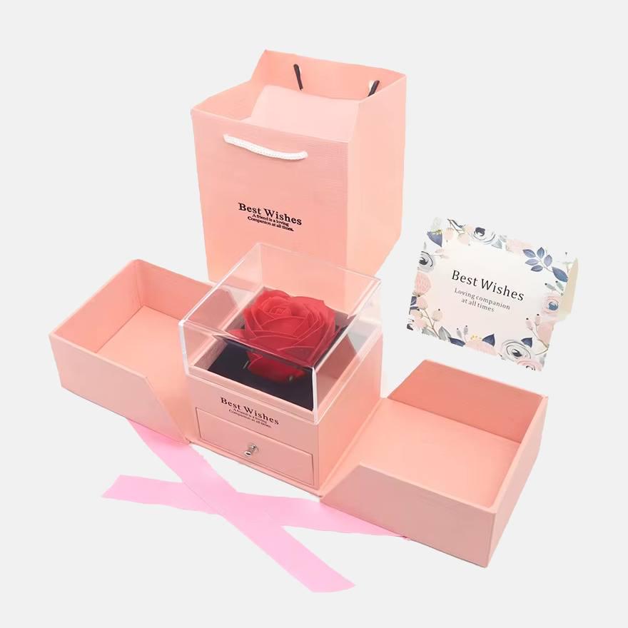 Набор подарочный Best Wishes вечная роза Pink