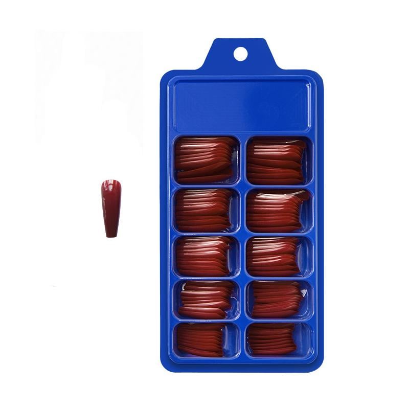 Накладные ногти Bananahall BLC008 Балерина 100 шт. Бордовый (A9952)