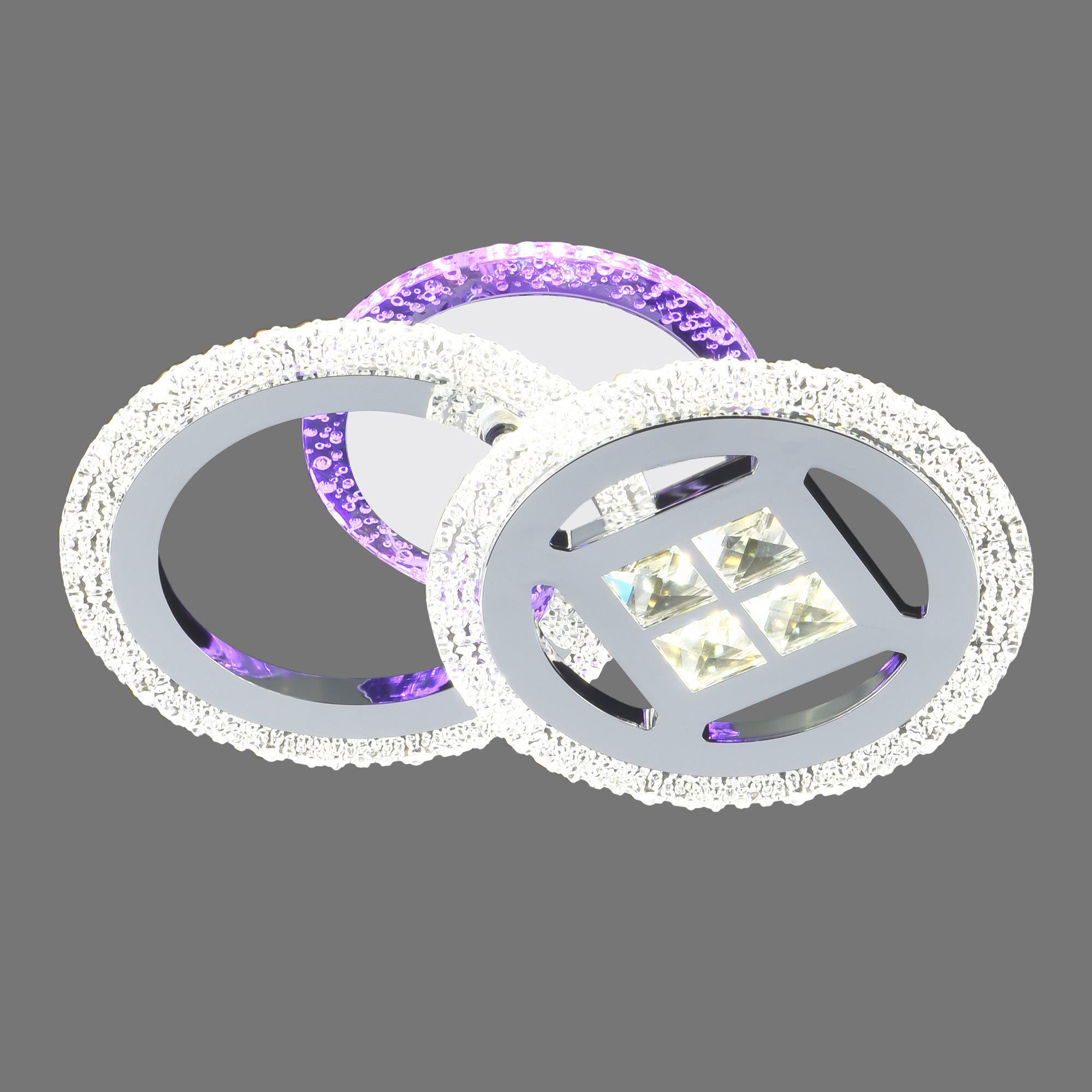 Люстра светодиодная акриловая Valeso V 3197-2C CR без пульта (000035530)