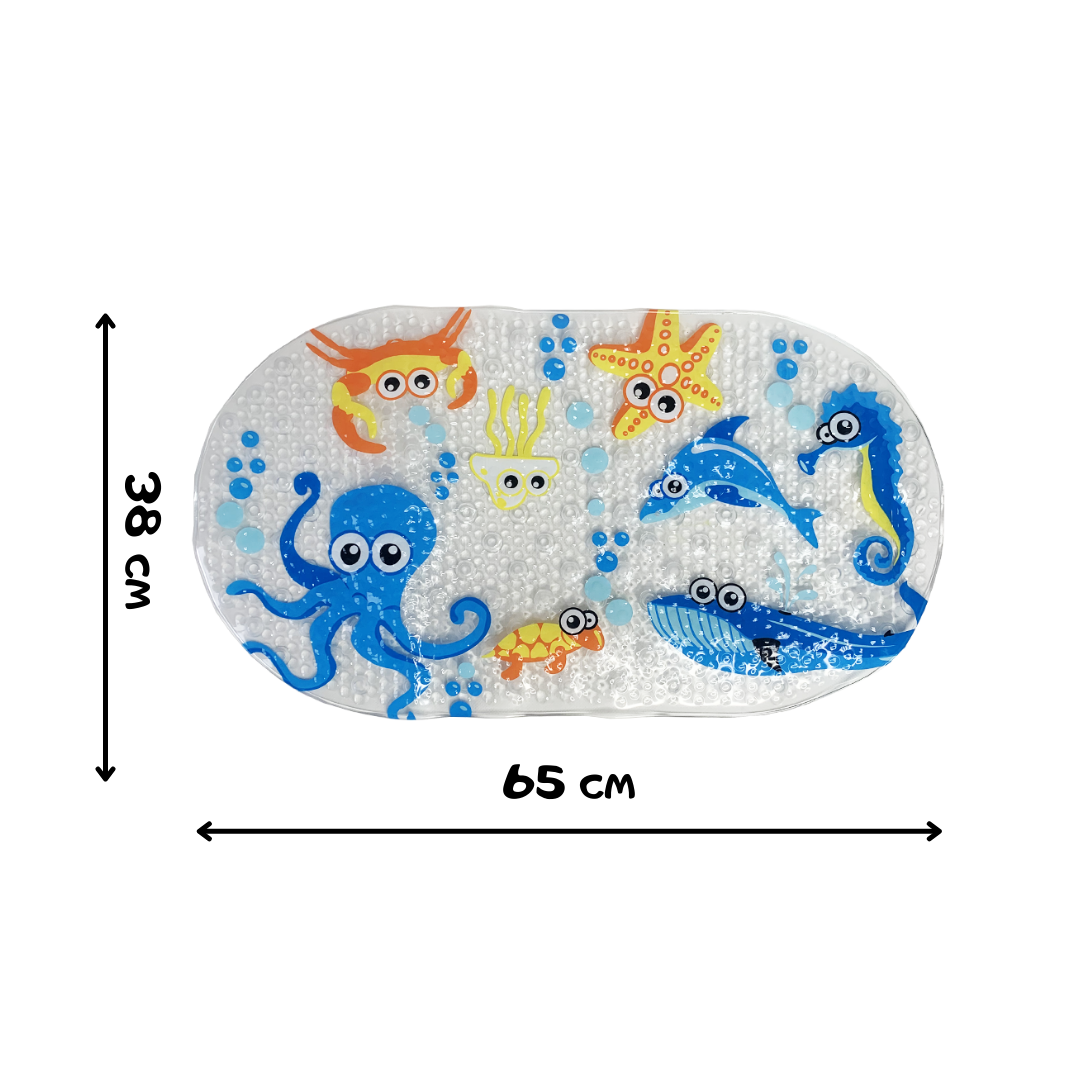 Килимок антиковзаючий дитячий в ванну Підводний світ 65х35 см (15151712) - фото 2