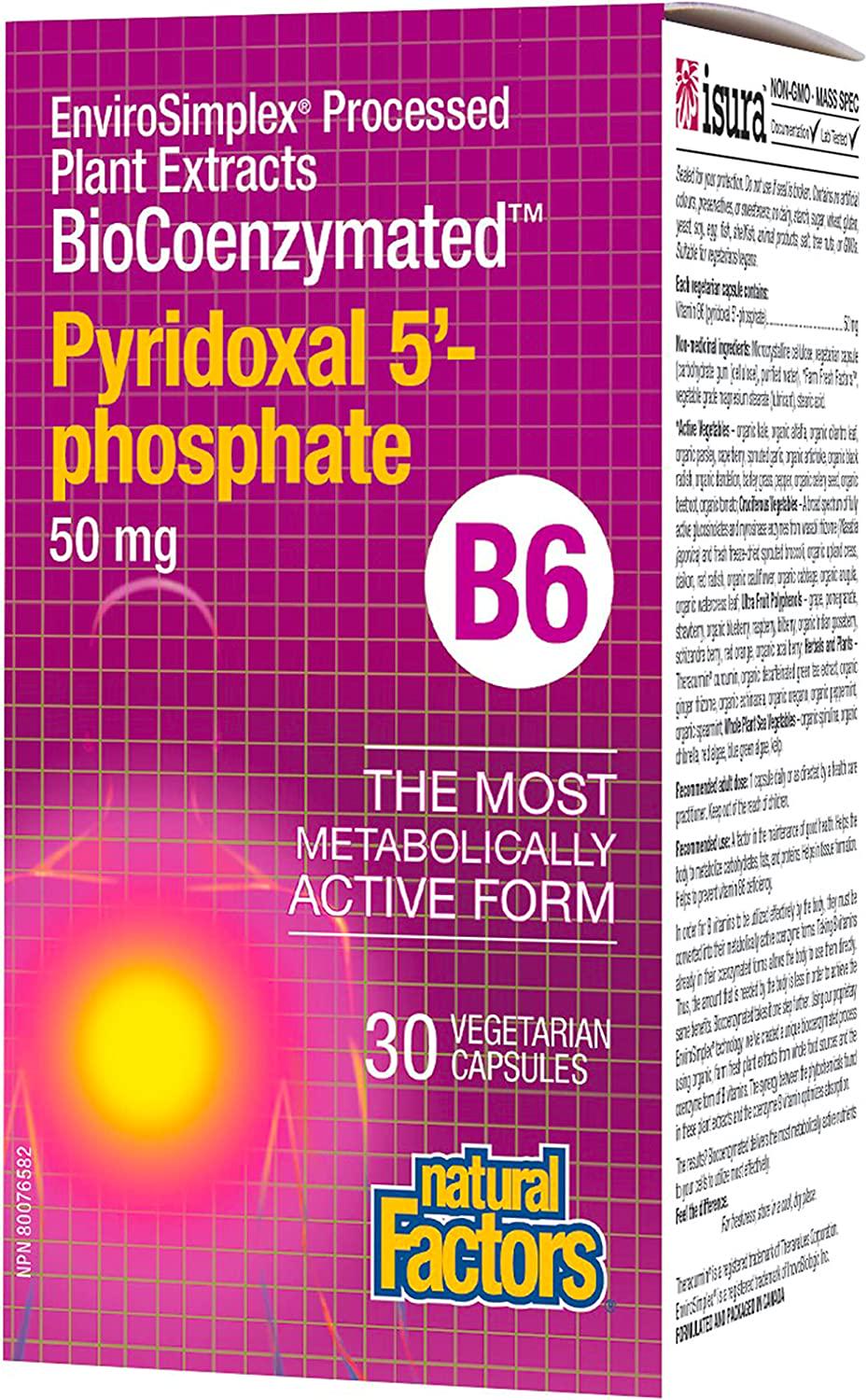 Витамин B6 BioCoenzymated Pyridoxal 5'-Phosphate 50 мг 30 капсул (00000036307)