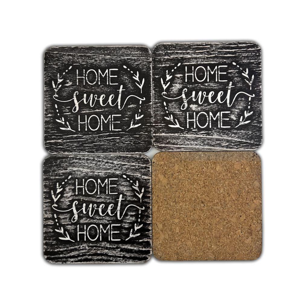 Набір костерів Home Sweet Home листя збоку 4 шт. (хрнк003сву)