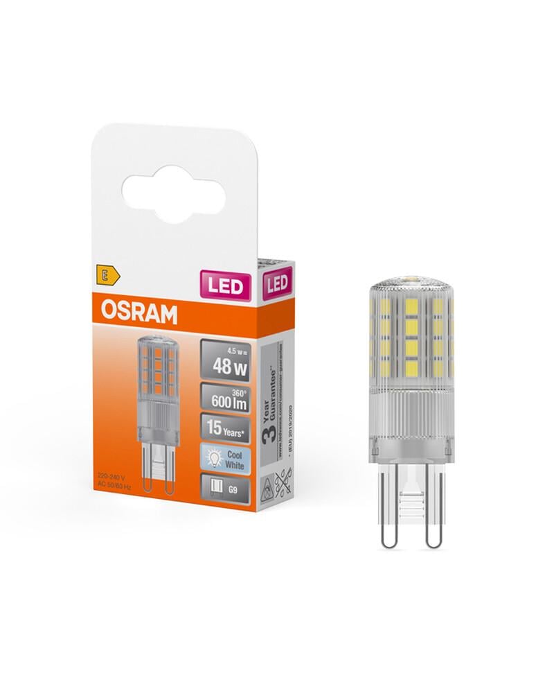 Світлодіодна лампочка Osram 4058075432482 LED PIN48 G9 1x4,5W 4000K 600Lm IP20 - фото 3 Світлодіодна лампочка Osram 4058075432482 LED PIN48 G9 1x4,5W 4000K 600Lm IP20 - фото 3