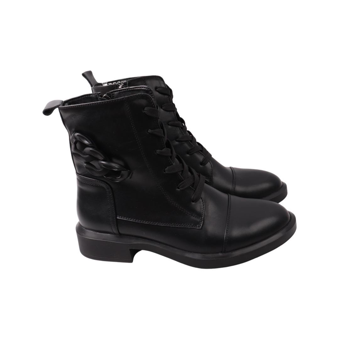 Ботинки женские Marko Rossi из кожи р. 37 Черный (128-22ZHC)