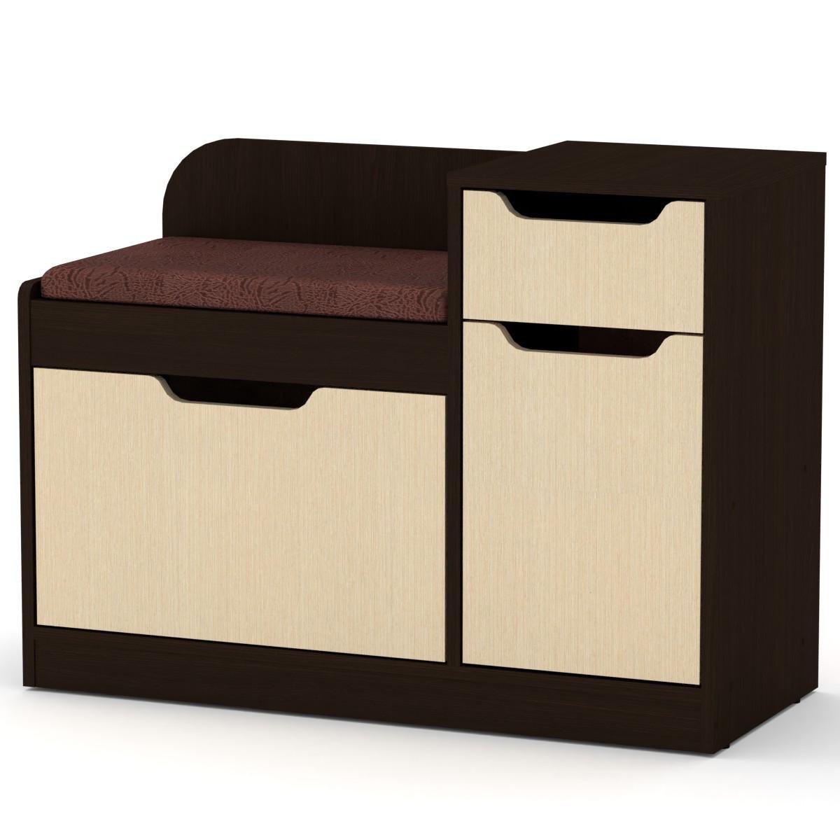 Тумба под обувь Компанит SC-12 90х38х66 см Венге комби (28307757)