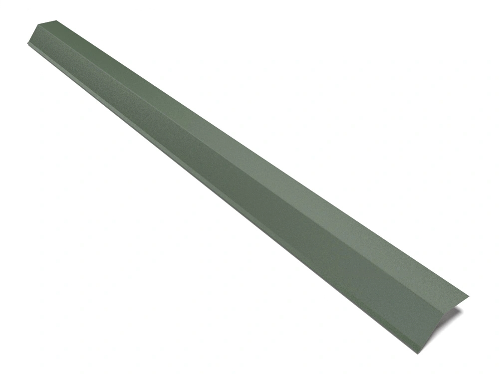 Планка карнизная для металлочерепицы глянцевая 2 м RAL6005 (12555) Планка карнизная для металлочерепицы глянцевая 2 м RAL6005 (12555)